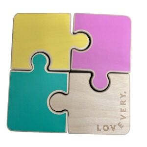Lovevery Chunky Wooden Jigsaw Puzzle From The Companion PlayKit 22-24 months EUC